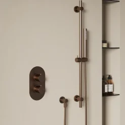 Harbour Clarity Brushed Bronze Concealed Shower Valve & Slide Rail Kit