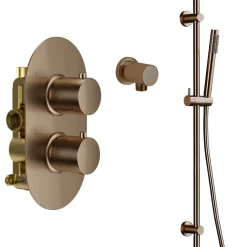 Harbour Clarity Brushed Bronze Concealed Shower Valve & Slide Rail Kit
