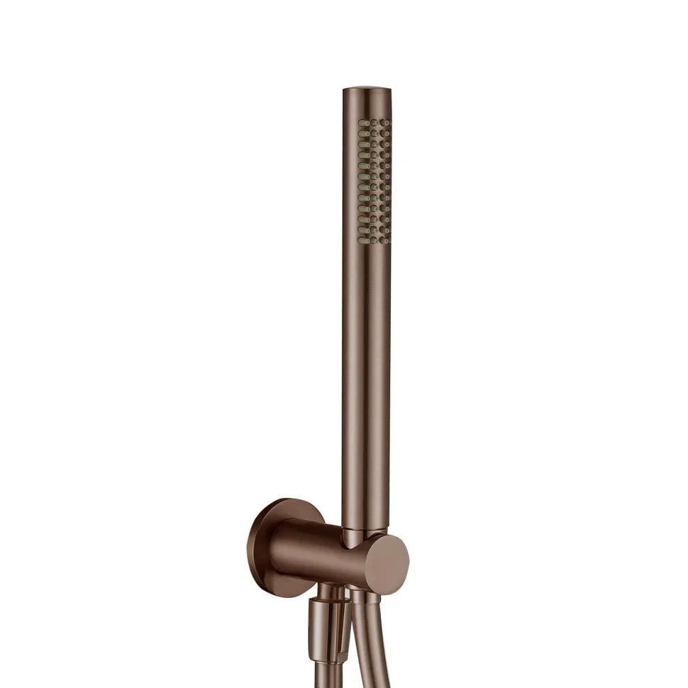 Harbour Clarity Brushed Bronze Shower Package with 2 Outlet Valve, Fixed Head & Ceiling Arm and Wall Shower Kit