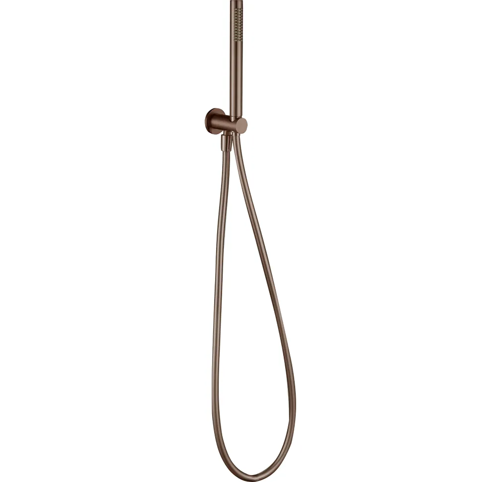 Harbour Clarity Brushed Bronze Shower Package with 2 Outlet Valve, Fixed Head & Wall Mounted Arm and Wall Shower Kit