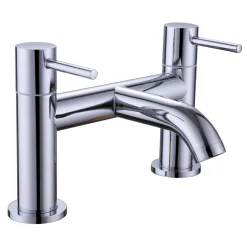 Harbour Clarity Chrome Basin Mixer Tap and Deck Mounted Bath Mixer Tap