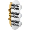 Harbour Clarity Chrome 2 Outlet Thermostatic Concealed Shower Valve - Three Handle