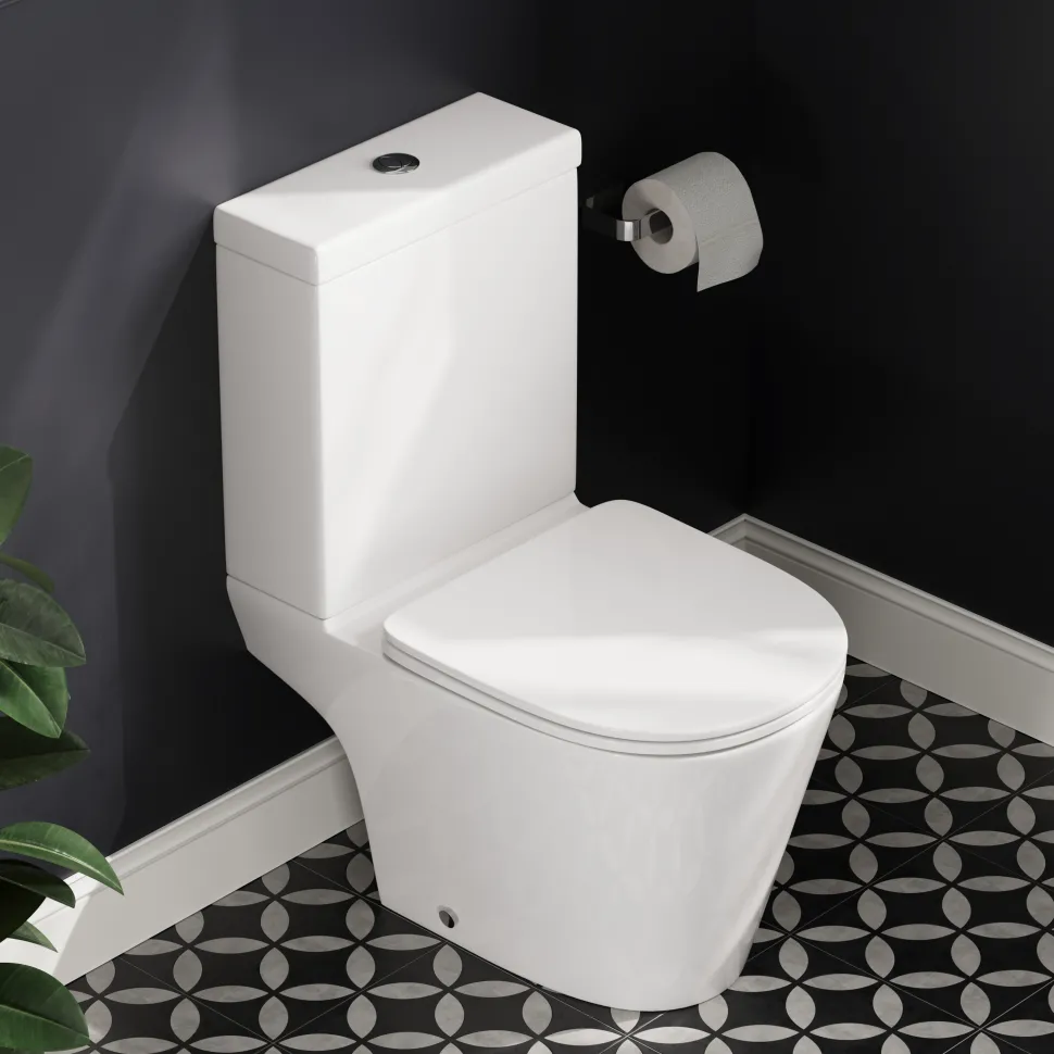 Harbour Clarity Close Coupled Rimless Toilet & Soft Close Seat