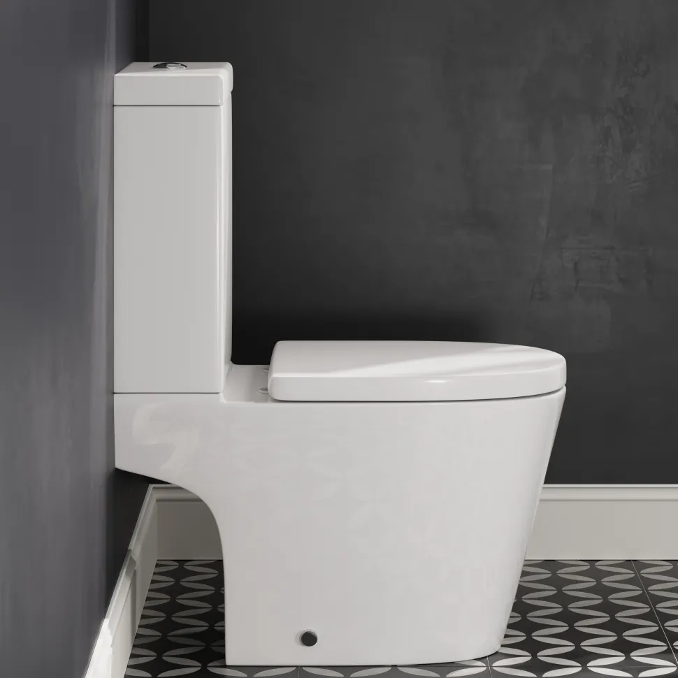 Harbour Clarity Close Coupled Rimless Toilet & Soft Close Seat