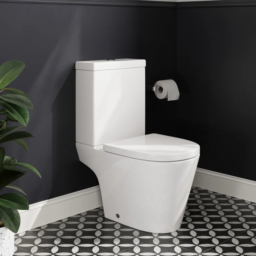 Harbour Clarity Close Coupled Rimless Toilet & Soft Close Seat