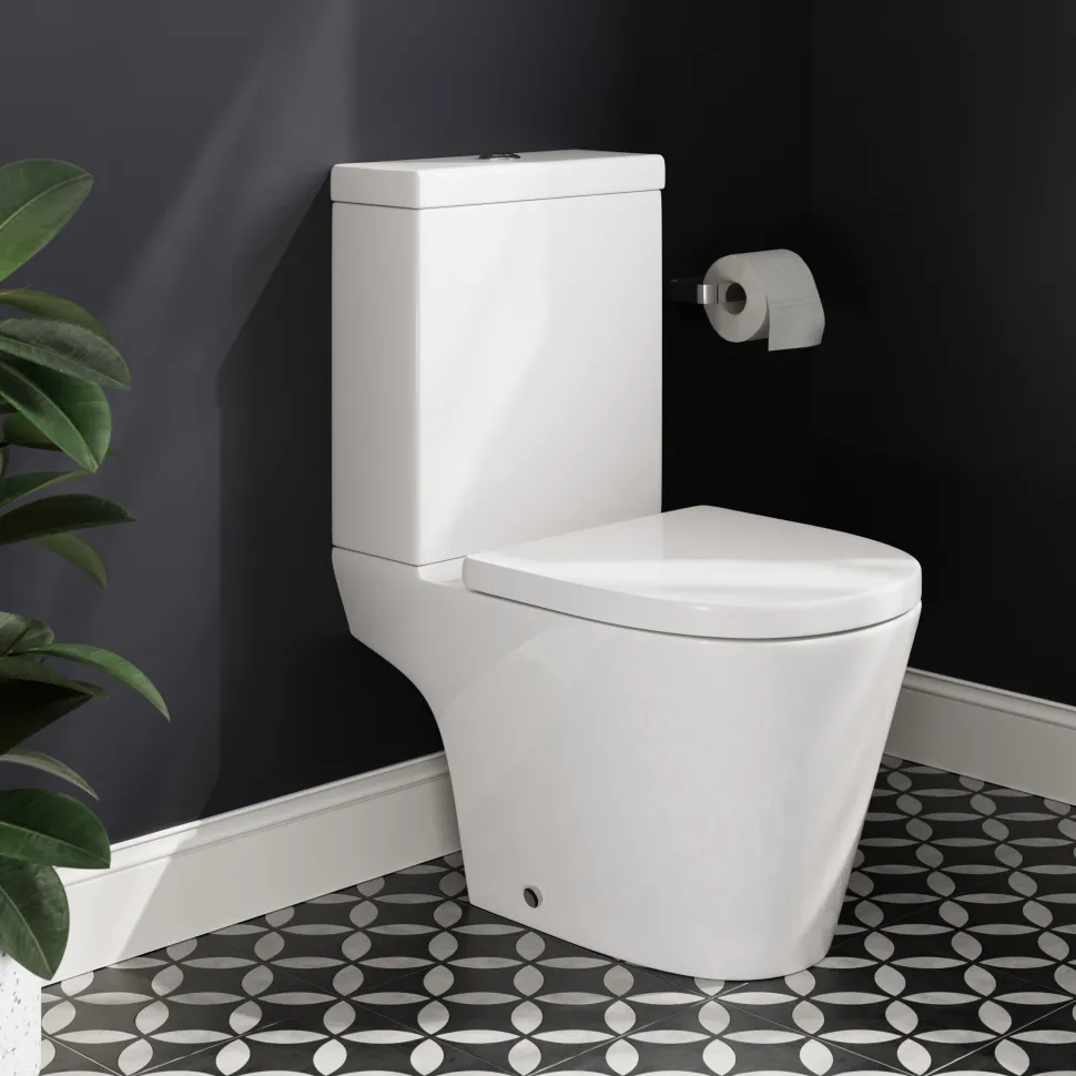 Harbour Clarity Close Coupled Rimless Toilet & Soft Close Seat