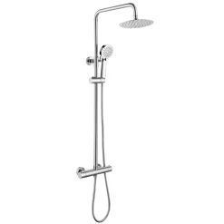Harbour Clarity Cool Touch Exposed Thermostatic Rigid Riser Shower Kit with Round Handset