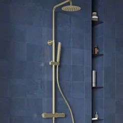 Harbour Clarity Cool Touch Round Thermostatic Rigid Riser Shower Kit