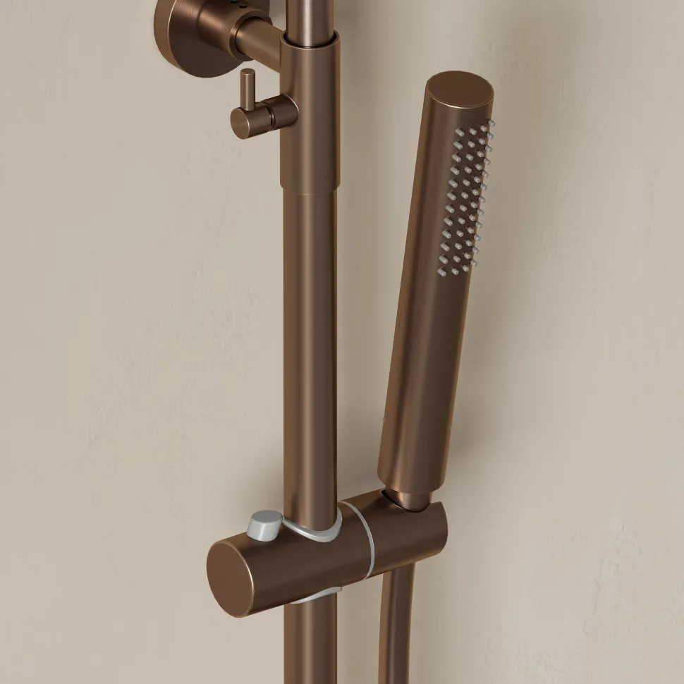 Harbour Clarity Cool Touch Round Thermostatic Rigid Riser Shower Kit