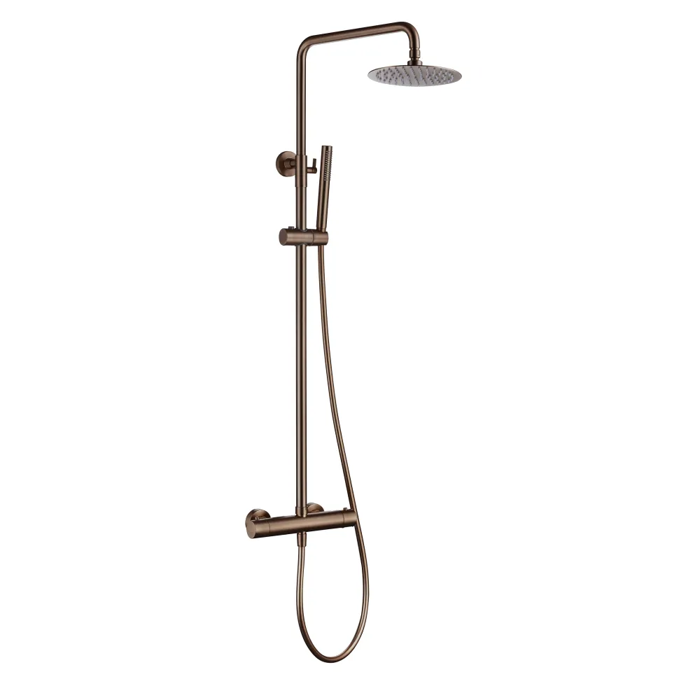 Harbour Clarity Cool Touch Round Thermostatic Rigid Riser Shower Kit