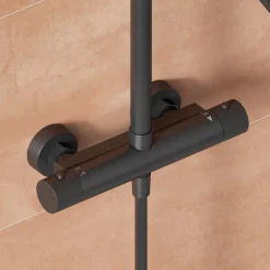 Harbour Clarity Cool Touch Round Thermostatic Rigid Riser Shower Kit