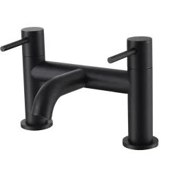 Harbour Clarity Deck Mounted Bath Filler - Matt Black