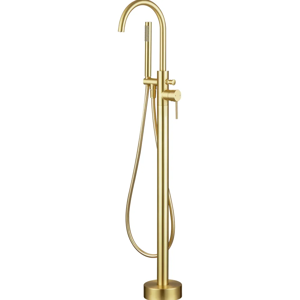 Harbour Clarity Floorstanding Bath Shower Mixer - Brushed Brass