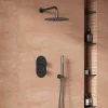 Harbour Clarity Gunmetal Shower Package with 2 Outlet Valve, Fixed Head & Wall Mounted Arm and Wall Shower Kit