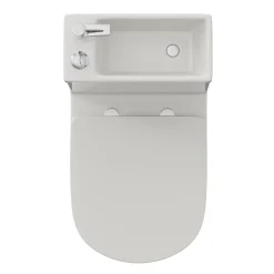 Harbour Clarity 2 in 1 Wash Basin & Close Coupled Closed Back Toilet with Soft Close Seat