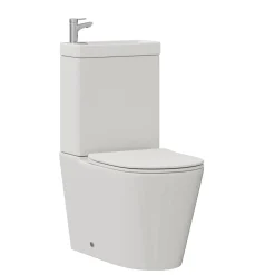 Harbour Clarity 2 in 1 Wash Basin & Close Coupled Closed Back Toilet with Soft Close Seat