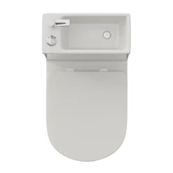 Harbour Clarity 2 in 1 Wash Basin & Close Coupled Closed Back Toilet with Soft Close Seat