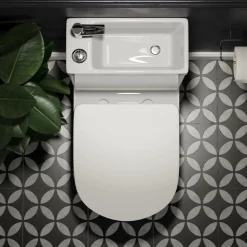 Harbour Clarity 2 in 1 Wash Basin & Close Coupled Closed Back Toilet with Soft Close Seat