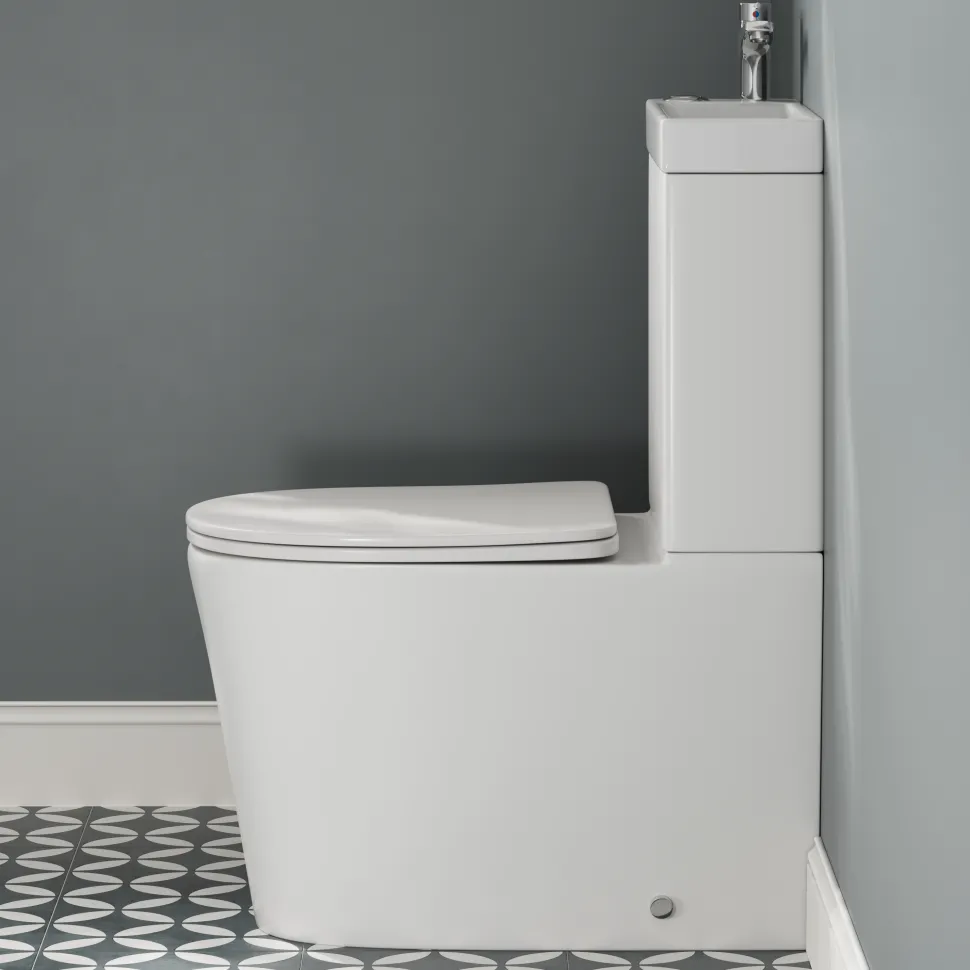 Harbour Clarity 2 in 1 Wash Basin & Comfort Height Toilet with Soft Close Seat