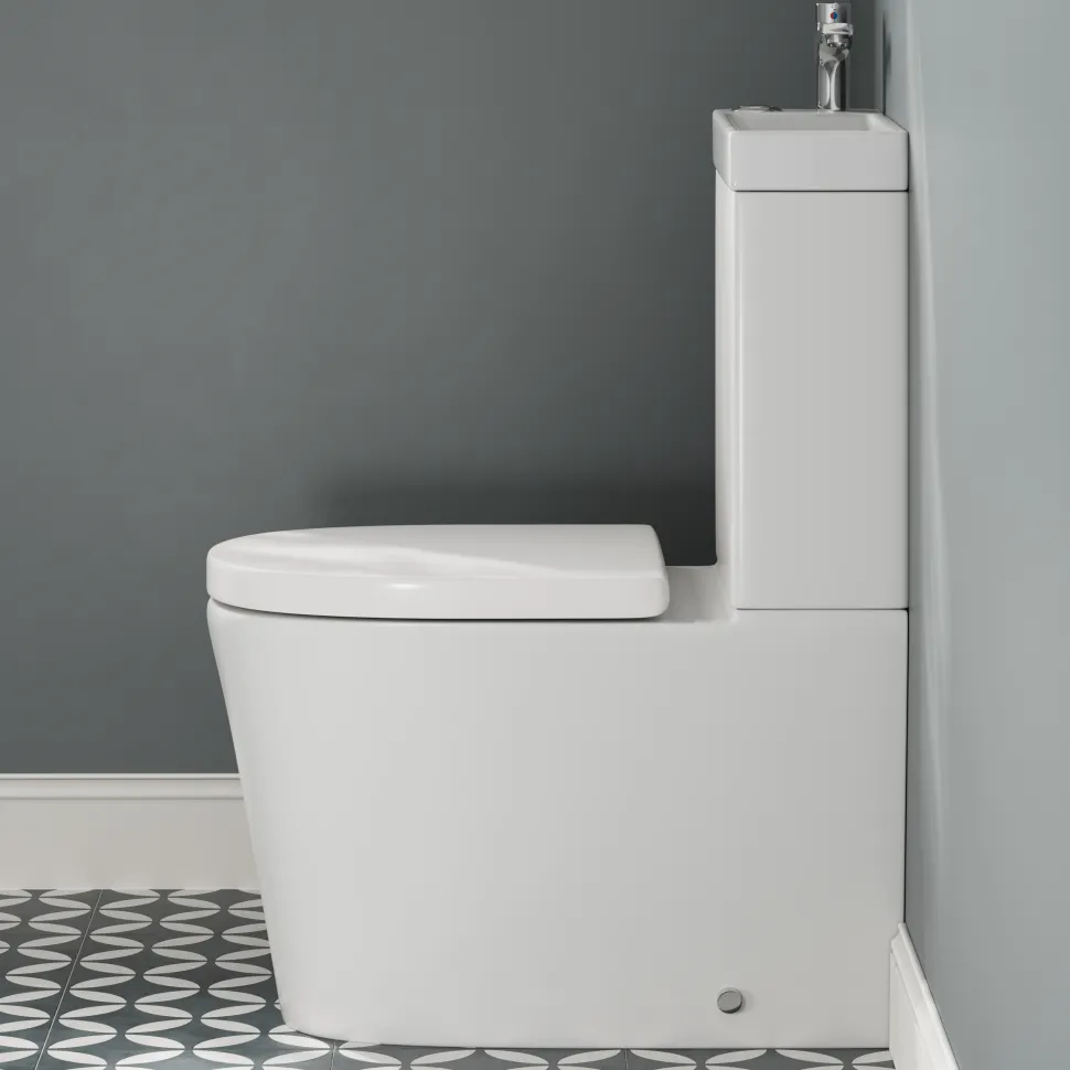 Harbour Clarity 2 in 1 Wash Basin & Comfort Height Toilet with Soft Close Seat