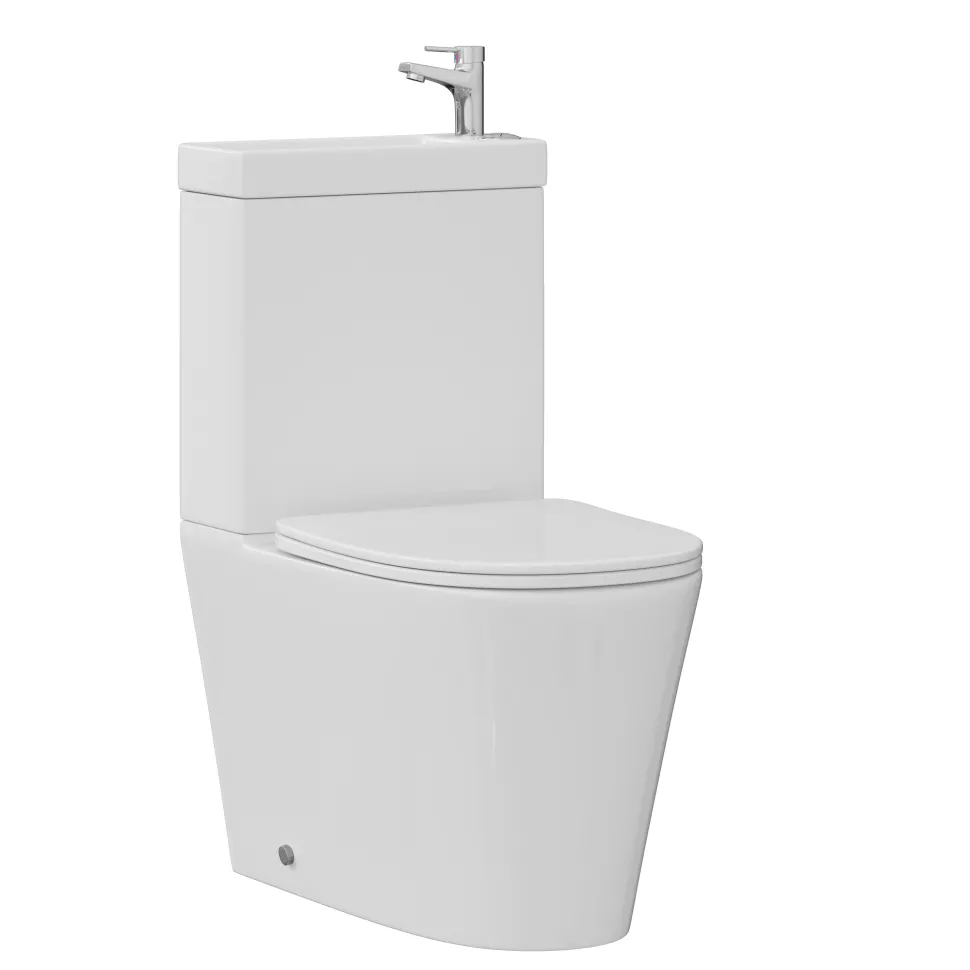 Harbour Clarity 2 in 1 Wash Basin & Comfort Height Toilet with Soft Close Seat