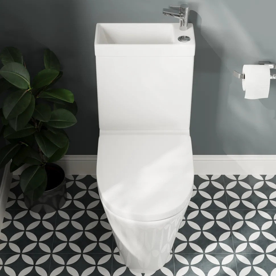 Harbour Clarity 2 in 1 Wash Basin & Comfort Height Toilet with Soft Close Seat