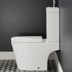 Harbour Clarity 2 in 1 Wash Basin & Close Coupled Open Back Toilet with Soft Close Seat