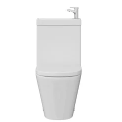 Harbour Clarity 2 in 1 Wash Basin & Close Coupled Open Back Toilet with Soft Close Seat
