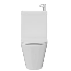 Harbour Clarity 2 in 1 Wash Basin & Close Coupled Open Back Toilet with Soft Close Seat