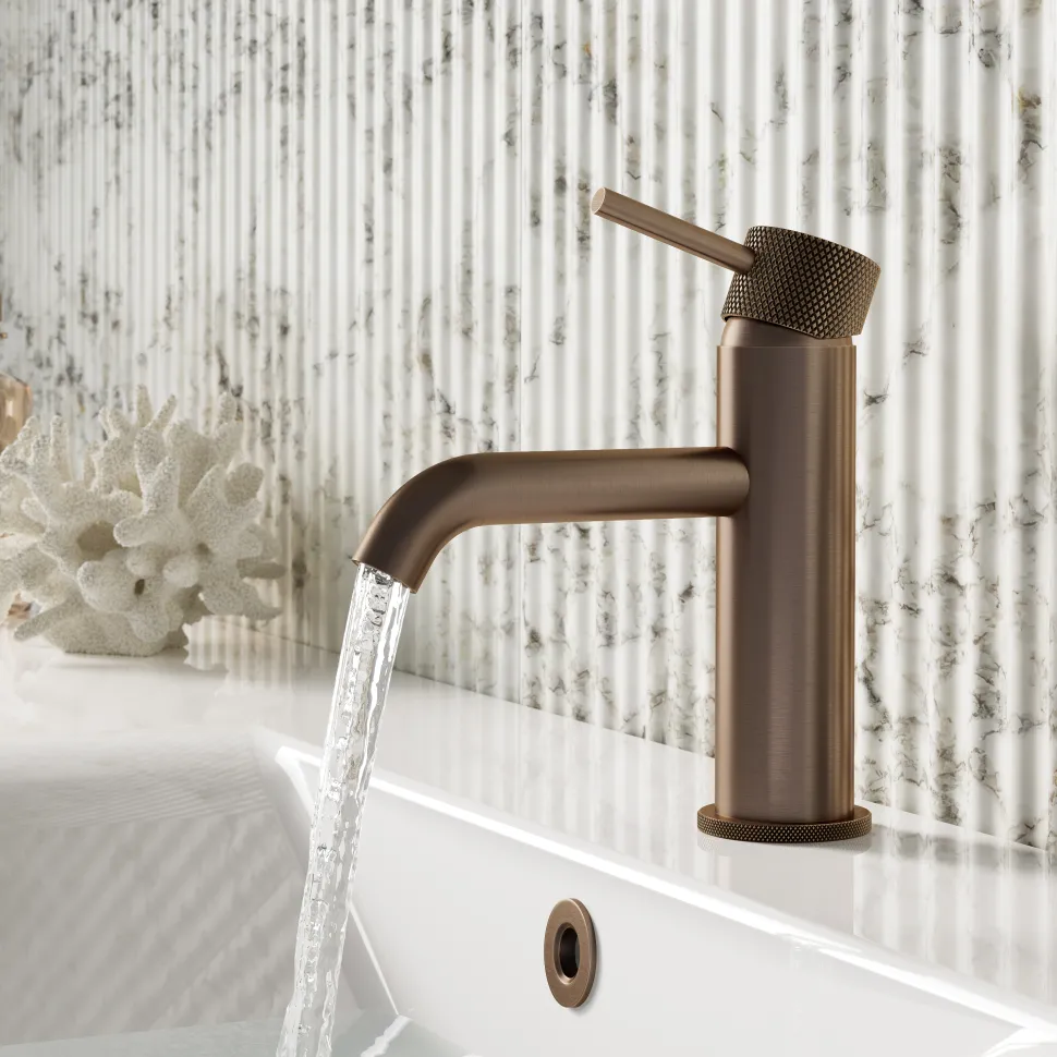 Harbour Clarity Knurled Basin Mixer Tap & Waste