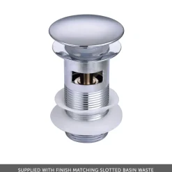 Harbour Clarity Knurled Basin Mixer Tap & Waste