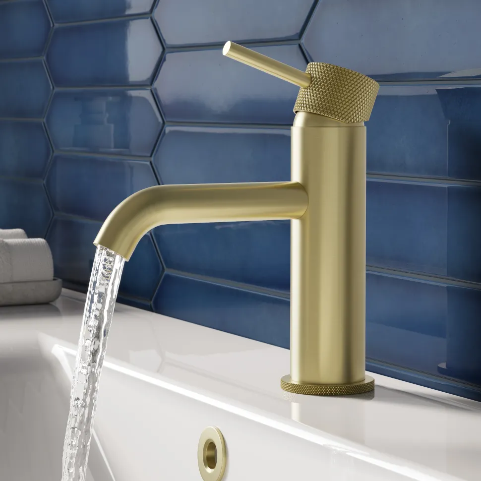 Harbour Clarity Knurled Basin Mixer Tap & Waste