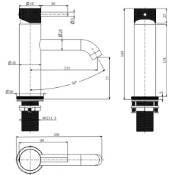 Harbour Clarity Knurled Basin Mixer Tap & Waste