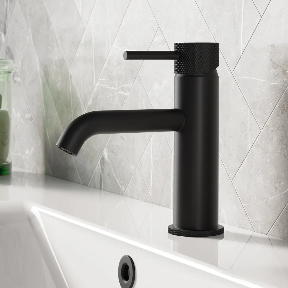 Harbour Clarity Knurled Basin Mixer Tap & Waste