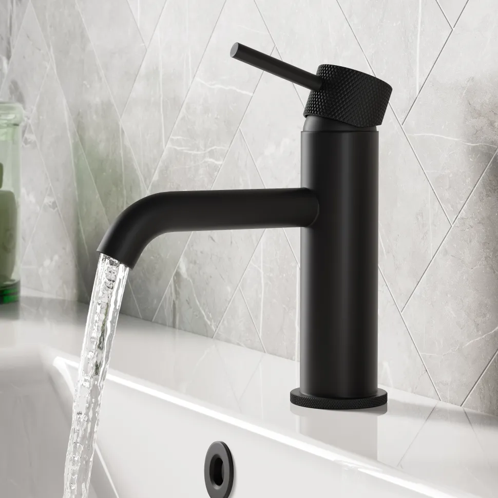 Harbour Clarity Knurled Basin Mixer Tap & Waste