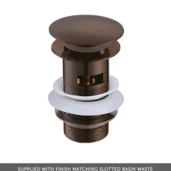 Harbour Clarity Knurled Basin Mixer Tap & Waste and Deck Mounted Bath Mixer Tap
