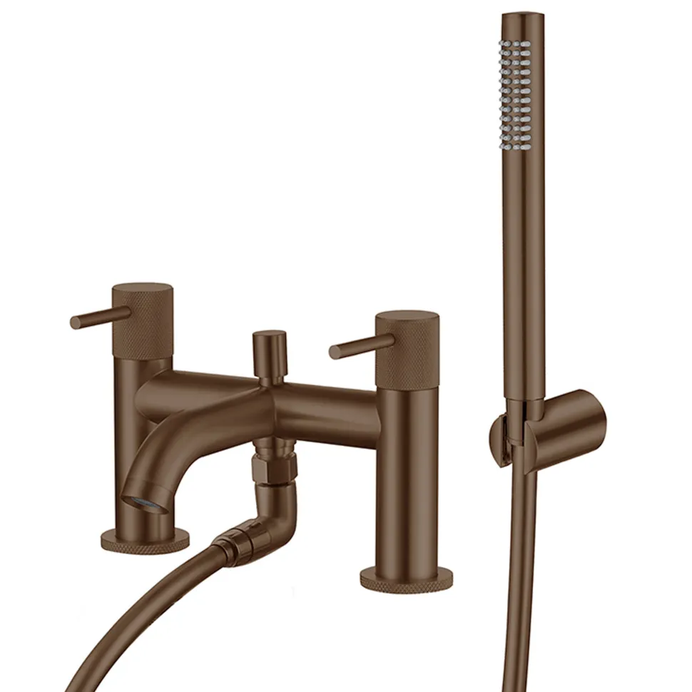 Harbour Clarity Knurled Bath Shower Mixer Tap & Shower Kit