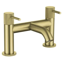 Harbour Clarity Knurled Deck Mounted Bath Mixer Tap