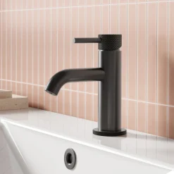 Harbour Clarity Knurled Mini Mono Basin Mixer Tap & Waste