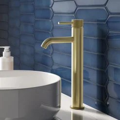 Harbour Clarity Knurled Tall Basin Mixer Tap