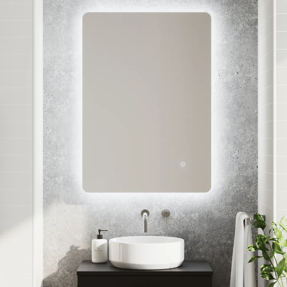 Harbour Clarity LED Bathroom Mirror with Demister Pad & Colour Change LEDs - 600 x 800mm