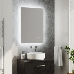 Harbour Clarity LED Bathroom Mirror with Demister Pad & Colour Change LEDs - 600 x 800mm