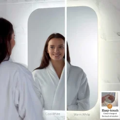 Harbour Clarity LED Bathroom Mirror with Demister Pad - 500 x 700mm