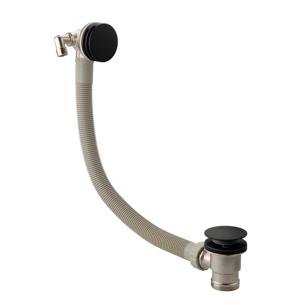 Harbour Clarity Matt Black Concealed Shower Valve, Shower Rail Kit & Overflow Bath Filler