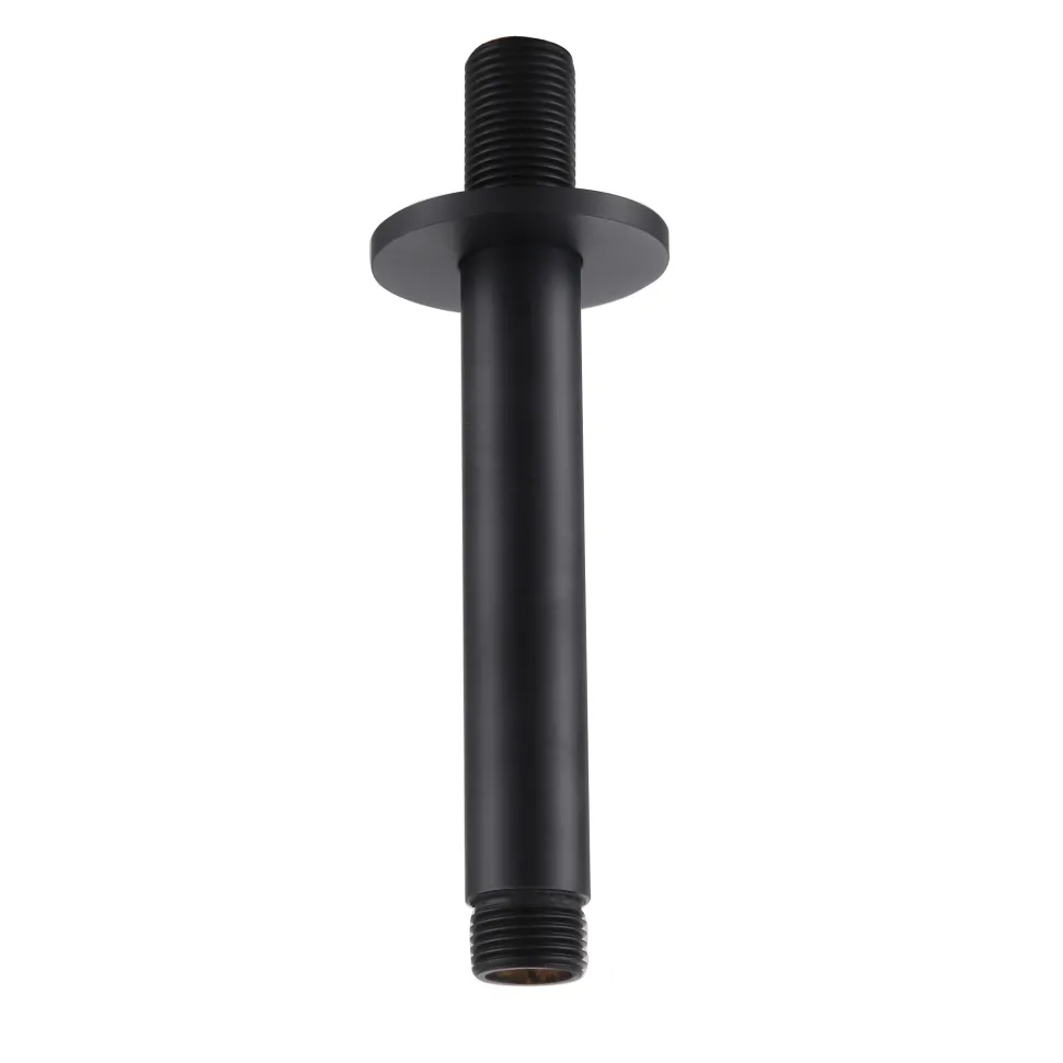 Harbour Clarity Matt Black Concealed Shower Valve, Fixed Ceiling Mounted Head and Slide Rail Kit
