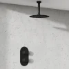 Harbour Clarity Matt Black Concealed Shower Valve & Ceiling Mounted Fixed Shower Head