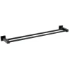 Harbour Clarity Matt Black Double Towel Rail