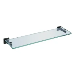 Harbour Clarity Matt Black Glass Shelf