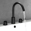 Harbour Clarity Matt Black 3 Hole Basin Mixer Tap