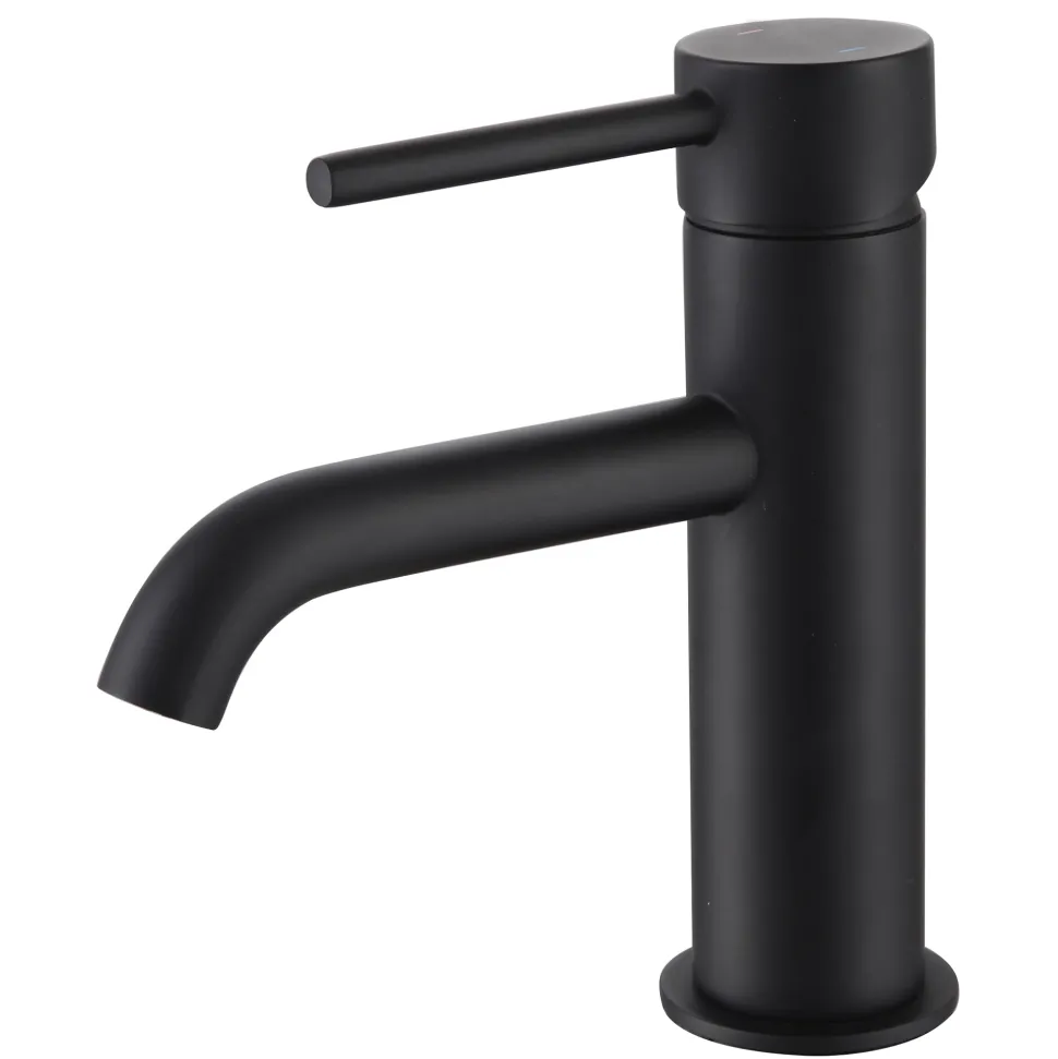 Harbour Clarity Matt Black Mini Basin Mixer Tap & Waste